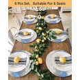thumbnail image 4 of 15 Inch Round Placemats Set of 6, Blue Grey Abstract Non Slip Heat Insulation PP Table Mats, Gradient Geometric Graffiti Modern Art Washable Place Mats for Kitchen Dining Party Table Decor, 4 of 7