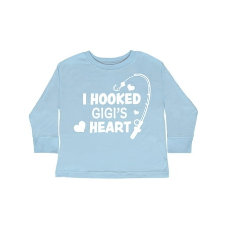 

Inktastic I Hooked Gigi s Heart with Fishing Rod Gift Toddler Boy or Toddler Girl Long Sleeve T-Shirt