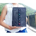 thumbnail image 3 of Handcrafted Embossed Design Vintage Leather Bound Journal Seven Chakra Stone Diary Blank Notebook For Men & Women, 3 of 7