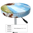 thumbnail image 4 of Lsque Cow Grazing Nature Pattern Round Bar chair cushion covers Velvet Fabric Premium Comfort Protects from Scratches and Stains for 14-17 Inch Chair-13 inch, 4 of 7