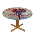 thumbnail image 3 of nygtbtfer  Round Fitted Tablecloth with Elastic Edge, Oil Painting Round Table Cover Home Decorative Tablecloth for Dining Table Dinner Party,Fit for Round Tables 38-42, 3 of 8