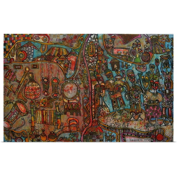 Great BIG Canvas | Rolled Wole Oyeyemi Poster Print entitled In Festive Mood
