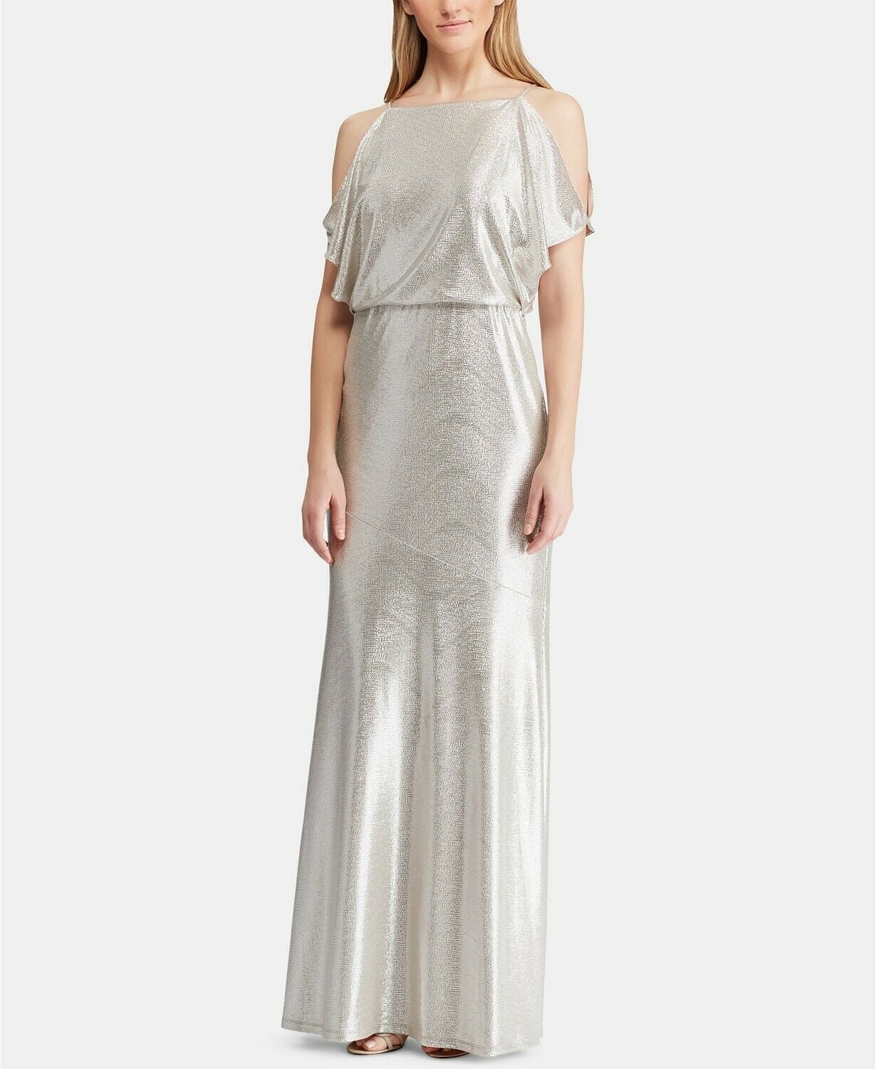 ralph lauren silver gown