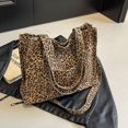 thumbnail image 4 of Bolso de hombro de lona grande con estampado de leopardo, de gran capacidad, grueso, para primavera y verano de 2024, nuevo, a la moda, 4 of 5