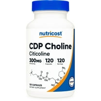 CDP Choline, Citicoline, 300 mg, 120 Capsules, Nutricost