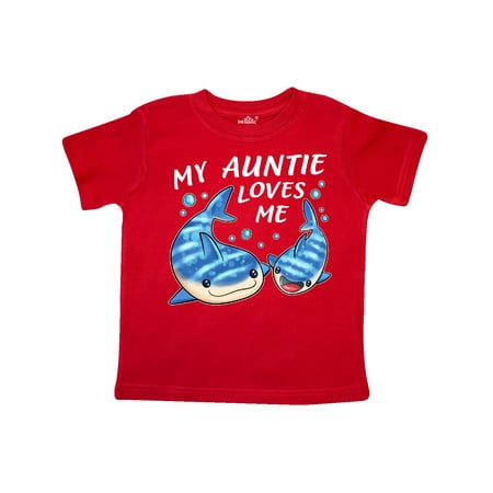 

Inktastic My Auntie Loves Me- whale shark Gift Toddler Boy or Toddler Girl T-Shirt