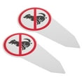 thumbnail image 2 of GAXIRE 2 letreros de aluminio con estaca para evitar que las mascotas defequen y orinen., 2 of 3