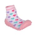 thumbnail image 4 of Skidders Baby Girls' Slippers - Non-Skid Slipper Sock House Shoe Booties Size: 12-24M, Size 18 Months, Colorful Hearts, 4 of 6