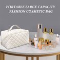 thumbnail image 4 of Bolso cosmético del viaje de la capacidad grande con el bolso cosmético del viaje de las mujeres portátiles de la manija, 4 of 7