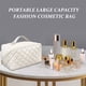 thumbnail image 4 of Bolso cosmético del viaje de la capacidad grande con el bolso cosmético del viaje de las mujeres portátiles de la manija, 4 of 7