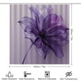 thumbnail image 2 of Purple Flower 4 Pcs Bathroom Shower Curtain Set, Bathroom Sets with Rugs (Bath Mat, U Shape and Toilet Lid Cover Mat) and 12 Hooks,, 2 of 5