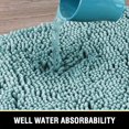 thumbnail image 5 of Alfombra de baño Alfombra de baño Alfombras de baño para baño Alfombras de baño antideslizantes Alfombra de chenilla extra gruesa 17 "x 24" Absorbente Suave Shaggy Lavable Secado rápido Alfombras de felpa para bañeras - NavyCanal Blue (con respaldo) 20 "x 32", 5 of 5