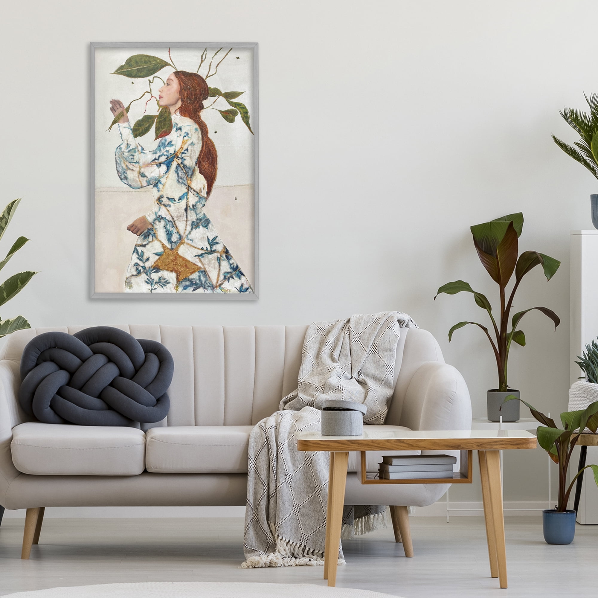 Stupell Industries Le Voyage Fantastique Portrait Gray Framed Giclee Art, design by Karenina Fabrizzi