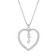 thumbnail image 5 of Fashionable and simple diamond-encrusted love necklace for women 26-letter heart necklace with temperament and versatile clavicle chain Couple jewelry Valentine's Day gift, 5 of 5