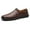 Brown, variant on Men's Casual Loafers Slip On Leather Shoes Comfortable Lightweight Driving Shoes Male Moccasins Classic Penny Loafer Flats Boat Shoes Outdoor Walking Shoes