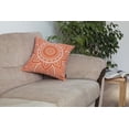thumbnail image 6 of TreeWool (Pack of 2) Mandala Accent Cotton Decorative Square Throw Pillow Covers (24" x 24", Orange), 6 of 6