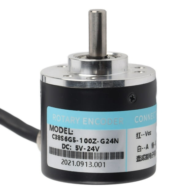 Encoder, ABZ Three Phase Encoder Photoelectric Encoder DC 5 To 24V 3000 To 6000 RPM Solid Shaft Encoder For Auto Engineering Field, Switch Encoders