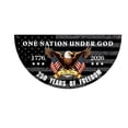 thumbnail image 2 of American Flag Outdoor Semi-Circular, 250th Anniversary 4th of July Decorations, Half Round Patriotic Banner with US Flag Design for Porch Railing, Garden Flags, 2 of 9