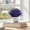 thumbnail image 2 of Clearance Artificial flowers under $1,Artificial Potted Plants Plastic Greenery In Pots Small Topiary Shrubs For Centerpiece Desk Room House Decor Decoration, 2 of 5