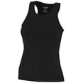 thumbnail image 1 of Girls Poly/Spandex Solid Racerback Tank M Black, 1 of 2