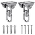 thumbnail image 1 of Graflsoa Stainless Steel Swing Hanger Set with 360° Rotation, Removable Safety Buckle, and Custom Washers for Aerial Yoga, Hammocks, and More (Includes 2 Hangers, 4 Expansion Bolts, 4 Screws), 1 of 6