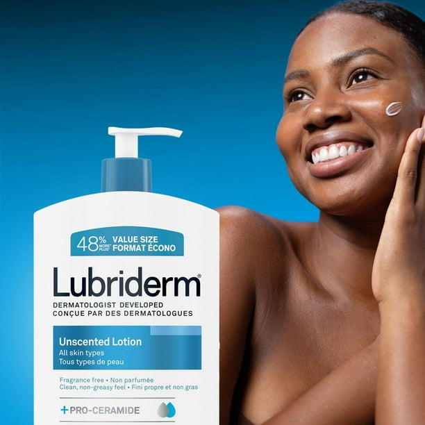Lubriderm Unscented Lotion, Shea Butter and Glycerin, Dry Skin