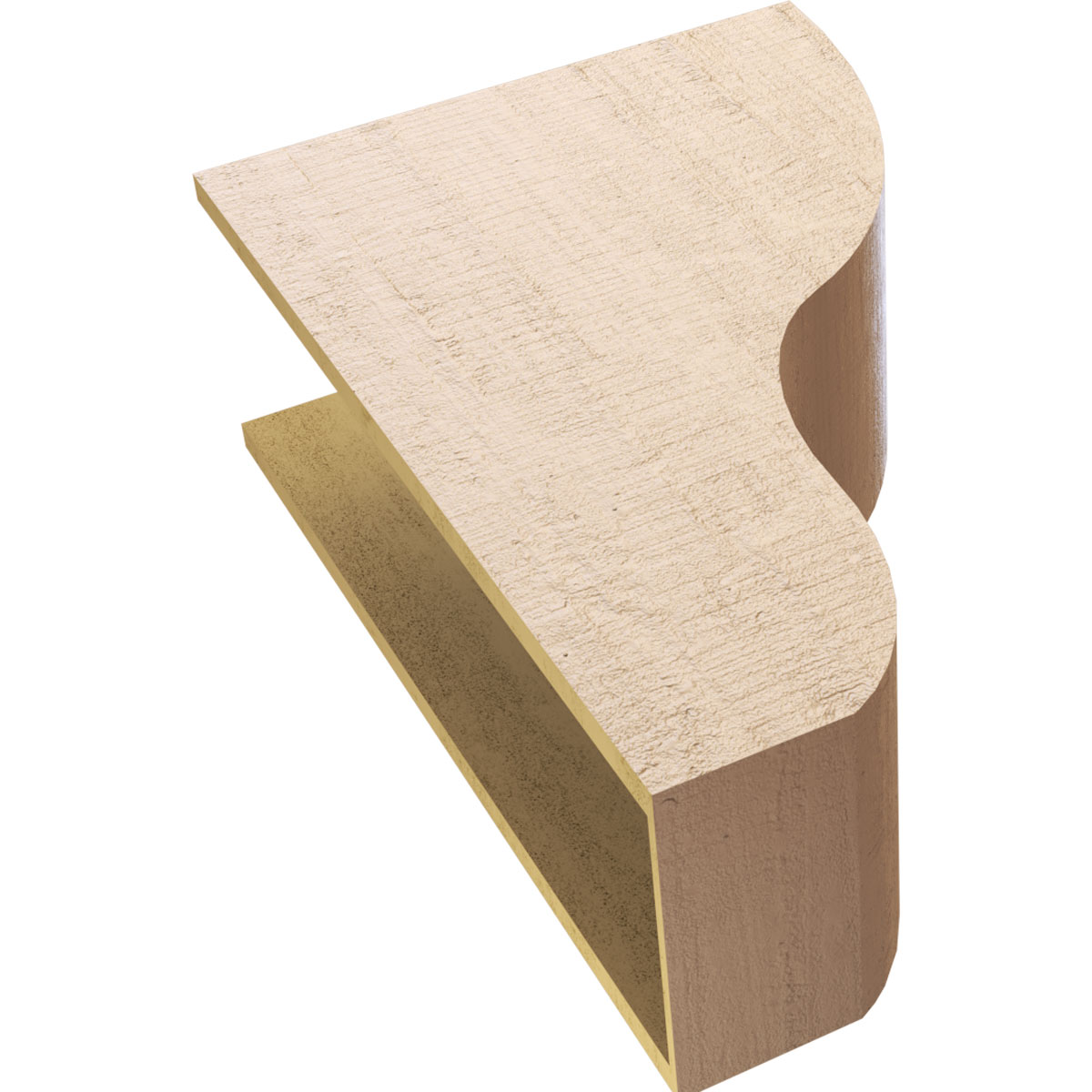 11"W x 22"D x 33"H Classic Greensboro Rough Cedar Woodgrain TimberThane Corbel, Primed Tan