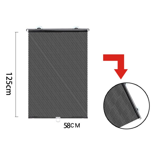 Retractable 49 Car Auto Front Window Sun Shade Shield Cover Roll Curtain Visor