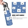 thumbnail image 4 of Yayeee 33oz Insulated Water Bottle Double Wall Stainless Steel with Flip Straw Lid, White Polar Bear, 4 of 7