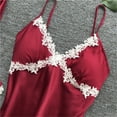 thumbnail image 3 of Womens2025ï¼Women's 5 Piece Sleepwear Floral Satin Cami Pajama Set Silk Nightgown with Robe, 3 of 9