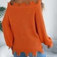 thumbnail image 5 of Gyexs Winter Sweaters for Women Solid Turtleneck Knit Sweater Business Casual Work Blouses Halloween Sweater, Orange, Size XL, 5 of 8