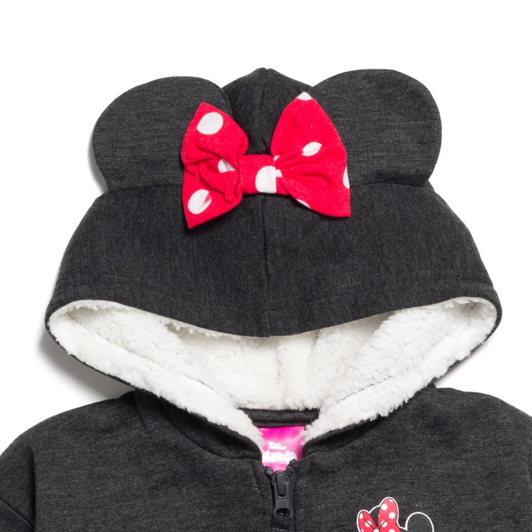 Disney Minnie Mouse Cosplay Zip-Up Hoodie, Gray photo 4