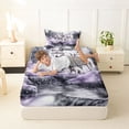 thumbnail image 4 of Manfei Vintage Wildlife Twin Sheets,Rustic Wolves Bedding,Gray,3 Pieces,1 Fitted Sheet and 1 Pillowcase, 4 of 6