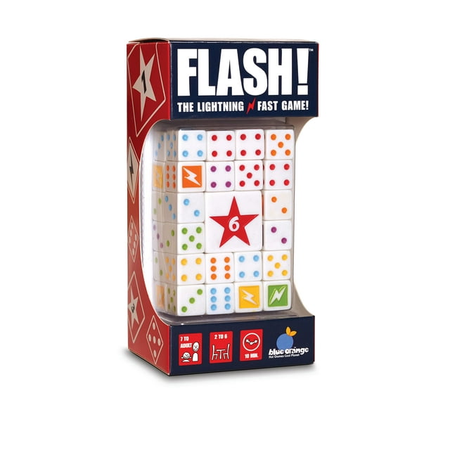 Juego de fiesta Blue Orange FLASH! ¡Rápido como un rayo para 2 a 6 jugadores y más de 7!