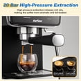 thumbnail image 4 of SUNVIVI 20 Bar Espresso Machine, 3-in-1 Hot & Iced Coffee Maker with Milk Frother, LED Touch Control, Removable 52oz Water Tank, 4 of 14