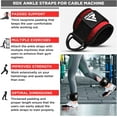 thumbnail image 4 of RDX Ankle Straps for Cable Machines, Steel Double D-Ring Neoprene Padded 30CM Gym Cuffs, Kickbacks Glute Leg Extensions Hip Abductors Workout,, 4 of 8