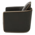 thumbnail image 6 of Leumius Swivel Accent Chair, Upholstered Club Chair Barrel Sofa Chair for Living Room, Reading Corner and Small Spaces, Dark Grey, 6 of 9
