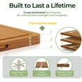 thumbnail image 6 of Keechee Carbonized Bamboo Cutting Board Set, 2 Piece, Brown, 15 in x 10 in and 12 in x 8 in, with Juice Groove and Built-in Handles, 6 of 7