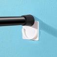 thumbnail image 6 of No Drill Tension Rod Fixing Brackets, Dienrx Reusable Adhesive Crossbar Support Hooks, Wall Rod Retainer For Bathroom Shower Rod Window Curtain & Wardrobe Partition Poles, 4×4Cm, 6 of 9