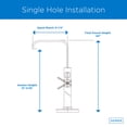 thumbnail image 2 of Gerber D300544T Square Floor Mounted Tub Filler - Chrome, 2 of 2