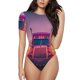 thumbnail image 1 of Fotbe Sunset Truck Highway Body de Mujer con Cuello Redondo y Mangas Cortas, Sin Mangas Ajustado, Suave, Cómodo y Básico-Medium, 1 of 7