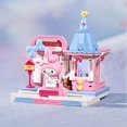 thumbnail image 1 of Juego de bloques de construcción de Sanrio, dibujos animados de anime, paisaje urbano, Kuromi, regalo para niños, mesa de juego de tendencia, decoración, juguetes de ensamblaje, 1 of 2