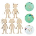 thumbnail image 6 of WEUVEB Wooden People Cutouts for DIY Crafts Sturdy and Reliable Unfinished Wood Decorations Beige 100pcs, 6 of 8