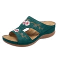thumbnail image 2 of Norvail Orthotic Slide Sandals For Women With Arch Support, Thick Soled Exposed Toe Embroidery Home Slippers, Perfect For Plantar Fasciitis Relief,Summer Going Out Shoes, 2 of 5