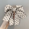 thumbnail image 3 of CSChome Hair Clip Ponytail Dot Print Non-Slip Top Clip Korean Style Tight Stable Double Layer Large Bowknot Decor Hair Barrette Hair Accessories Ponytail, 3 of 6