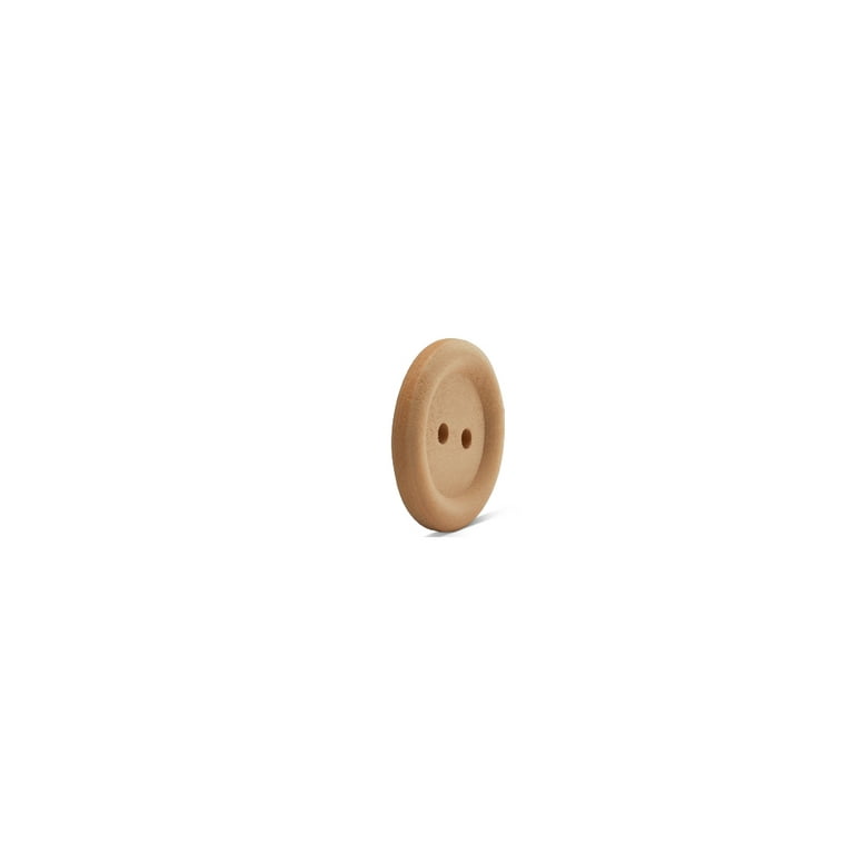 Plain two-hole wooden buttons, 2 sizes