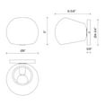 thumbnail image 6 of Alora Lighting WV648006MB Willow 5" Tall Bathroom Sconce - Black, 6 of 7