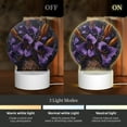 thumbnail image 3 of Balery Ornate Purple Floral Vase Pattern Acrylic Night Light Gift with 3 Color ModesTouch-Sensitive LED Lamp Perfect Gift for Mother's Day, Birthday, or Christmas, 3 of 9