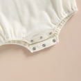 thumbnail image 4 of Mono de bebé de manga corta, cuello redondo, mono de verano sólido para niñas y niños, 4 of 4