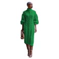 thumbnail image 2 of Vestido casual de punto con cuello alto y abertura para mujer Vestido casual de punto con cuello alto y abertura para mujer, 2 of 6